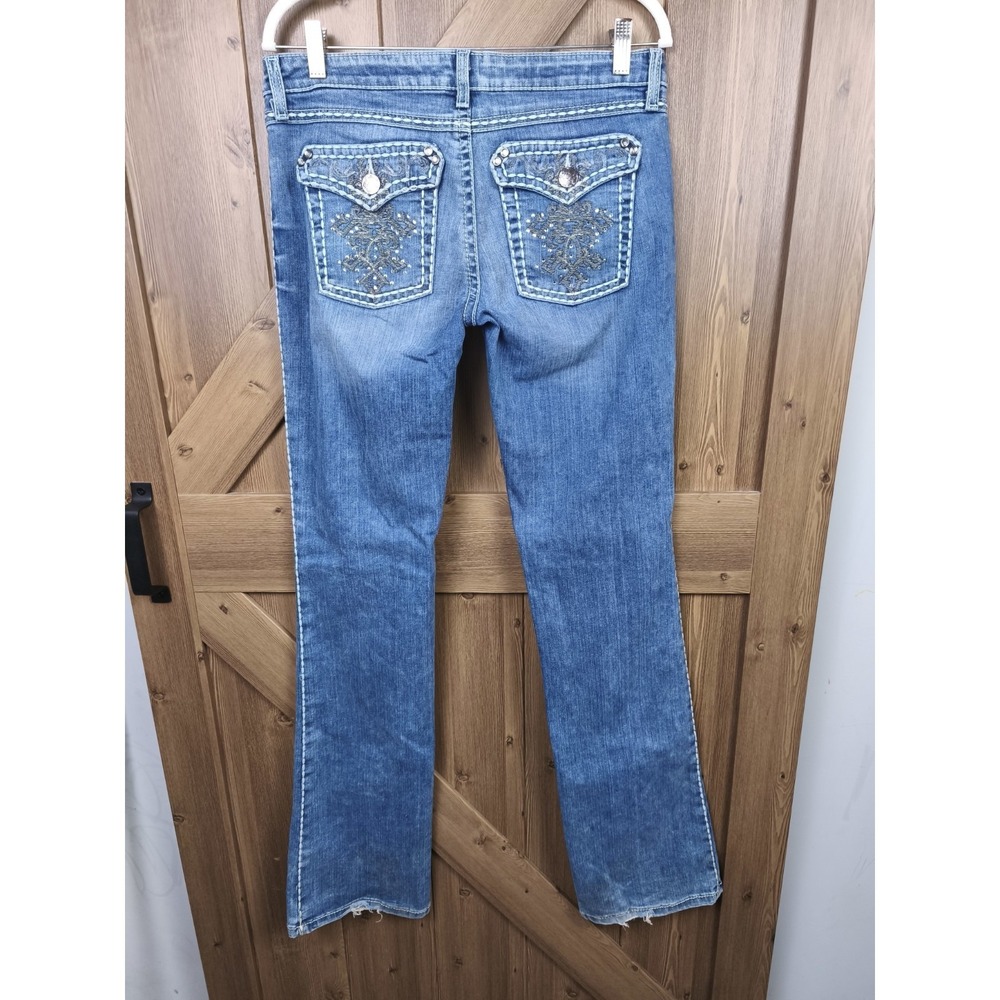 Rock 47 Wrangler Womens 30 Y2K Low Rise Bootcut‎ Flap Pocket Jeans